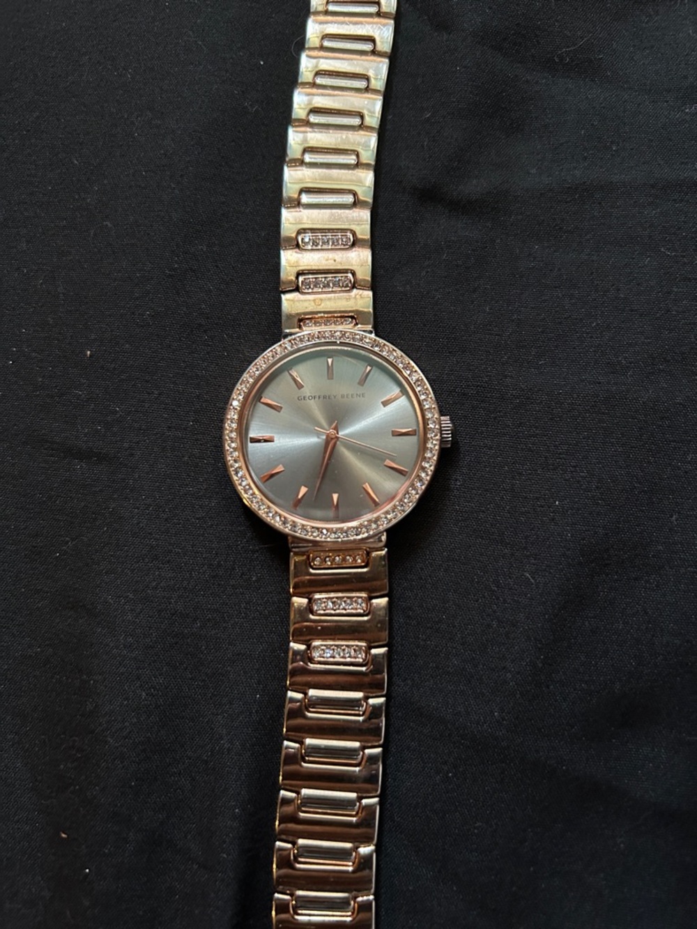 Geoffrey Beene Rose Gold Bracelet Watch with Grey Dial - Picture 2 of 6